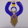 aczuv 8 Rows Crystal Beaded Nigerian Wedding Necklace and Earrings