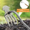 EVAYangSG Weeding Artifact Uprooting Weeding Tool, 4-Teeth Uprooting Dandelion Weed
