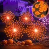 Tujoe 4 Pcs Halloween Pumpkin Solar Firework Lights Decorations Garden