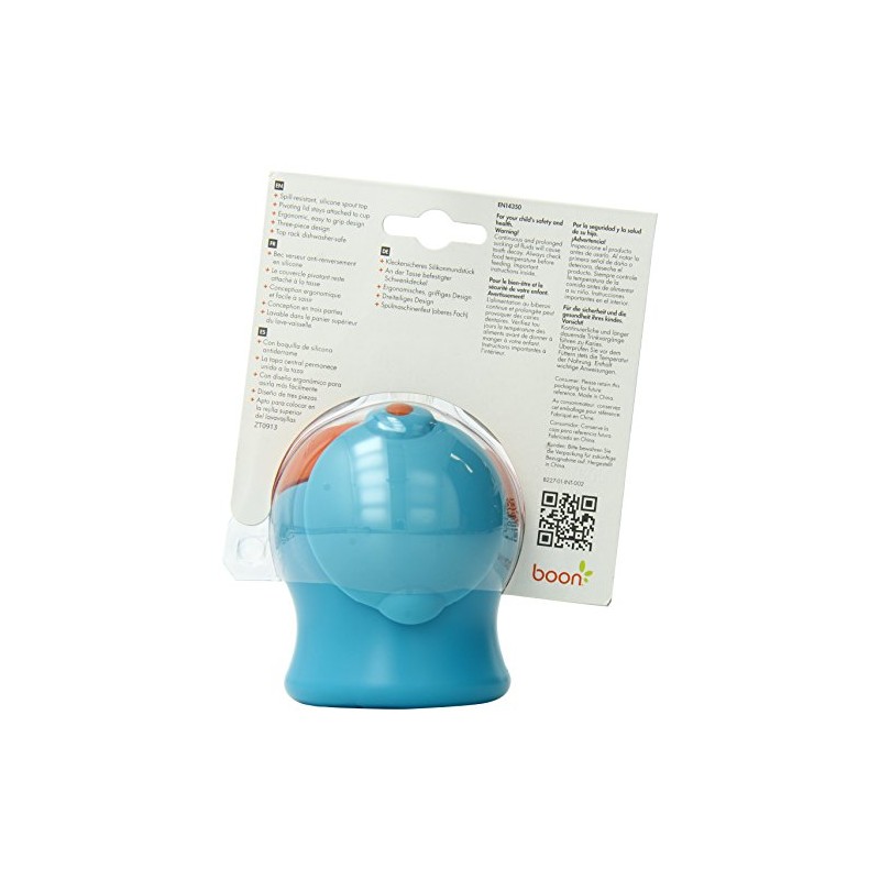 Boon B227 Swig Spout T Biberón Chico, azul/naranja