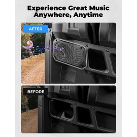 KEMIMOTO Under Dash Speaker Pods Compatible with Polaris Ranger XP 1000 2018-2025 1000/Crew 2020-2025 Under Dashboard Speaker Enclosures Pods Holder Accessories(2PCS, Support 5" Speakers)