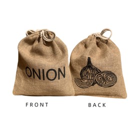 2pcs Reusable Produce Bags,Potato And Onion Storage Sack with Bidirectional Drawstring (2, Small)