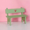 Happyyami 2pcs Small Chair Wood Miniature Bench Accessories Dollhouse Wood