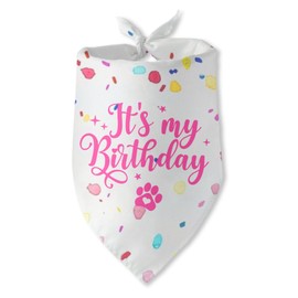 Dog Birthday Decorations It's My Bithday Pet Bandana Triangle Scarf Bandana for Dogs Dog Birthday Outfit Gifts Party Decorations Dress