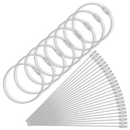 Classicseali 24pcs Cable Keyring, Stainless Steel Wire Keychain Cable, 2mm Thick Wire Keys Rings, for Keyrings, Keys Tags, Luggage Tags, Kitchen Utensils-Assorted, Silver