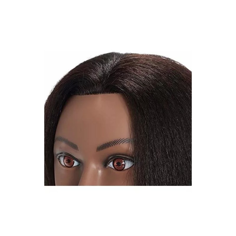 Training Head Maniqui Cabeza Cabello Natural Negro #2 40.6 Cm