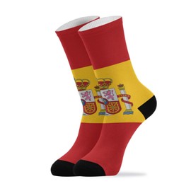PMAIHNAS Spain Flag Athletic Crew Socks Over the Calf Tube Socks Peformance Cushion For Men Women