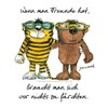 Spreadshirt Janosch Tiger and Bear When You Have Friends Sticker