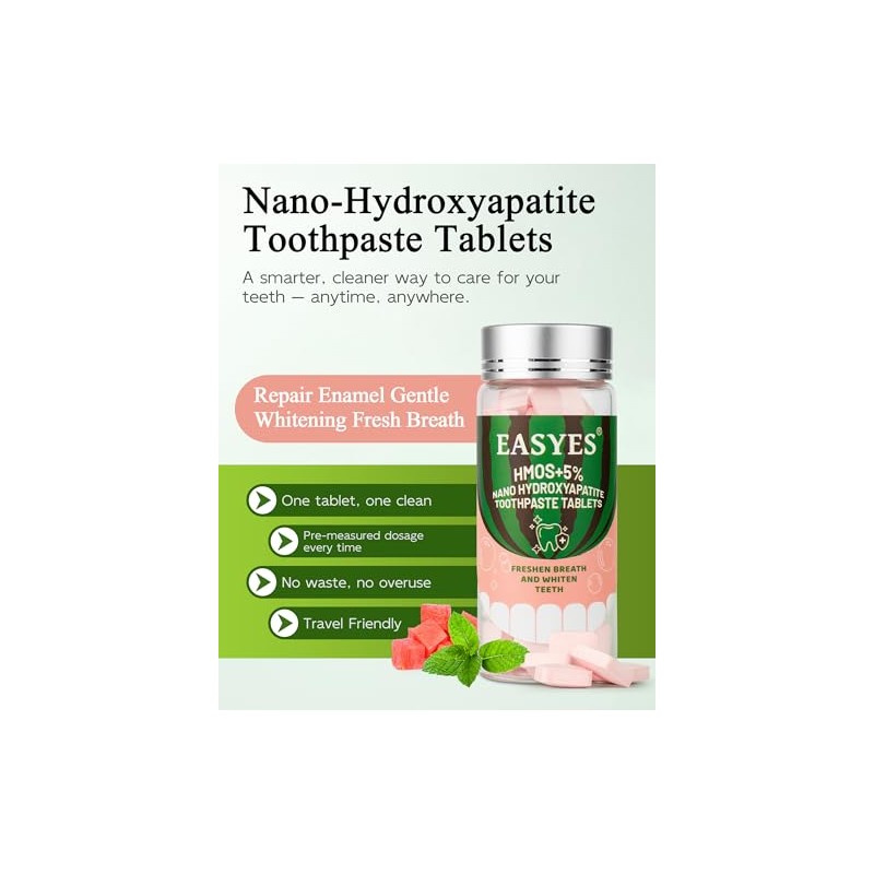 Probiotic Toothpaste Tablets with Nano Hydroxyapatite - Watermelon Mint
