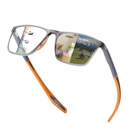 UXAOSVME Progressive Multifocal Reading Glasses Photochromic Sunglasses TR90 Blue Light Blocking Eyeglasses Computer Readers