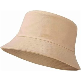 HAJRA® Versatile Unisex Cotton Bucket HAT with a Charming Print, Ideal for Sun, Hiking, Holidays. Bucket Hat Design Fits All Men, Women, Teens. 56-58cm (Camel)