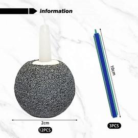 CHROMACRAFT Pack of 12 Air Stones and 3 Bubble Strips, Accessories for Aquariums, Air Stones for Aquariums, Oxygen Enrichment Stones for Aquariums