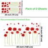 Maydahui Red Poppy Flower Wall Decals Beautiful Floral Wall Stickers