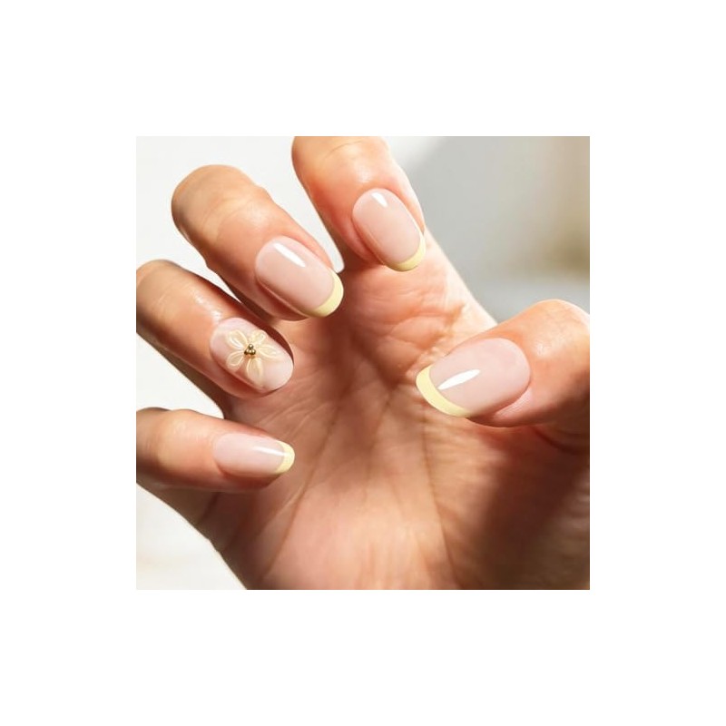 Uñas postizas, 6 paquetes (144 piezas) Set de uñas cortas