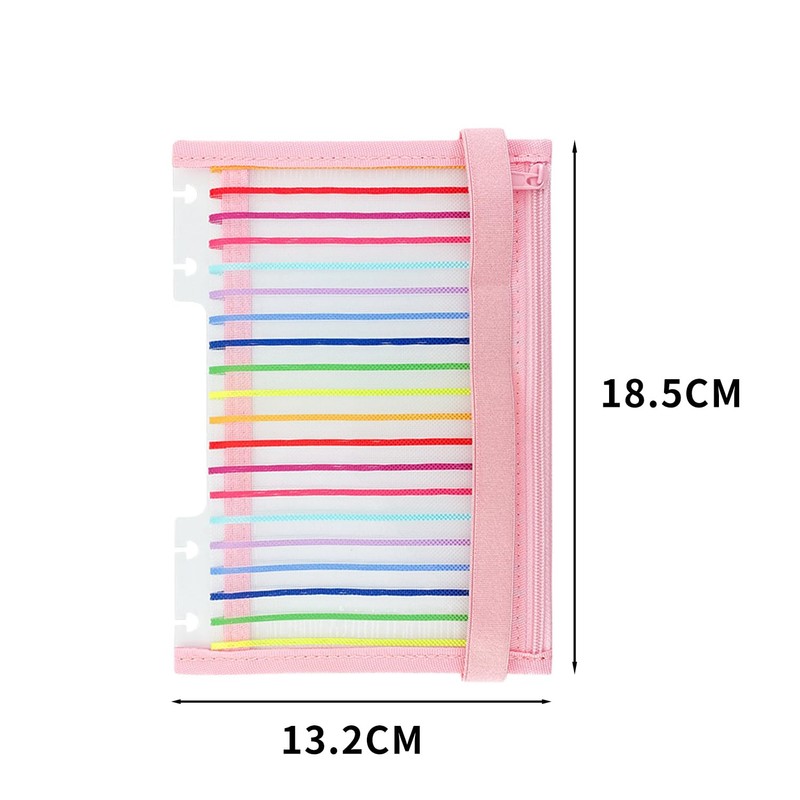 PAVIKE Binder Pocket [B6] Zipper Pocket, Zipper Folder, Personal Organizer