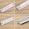 Kioiner 2 Pcs Sliding Door Handles, Aluminum Alloy Curved Handle