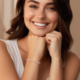 CDE Infinity Heart Symbol Charm Link Bracelet for Women 925 Sterling Silver Stainless Steel Adjustable Anniversary Jewelry Christmas Birthday Gifts for Women Wife Girlfriend Her