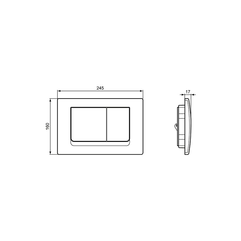 Ideal Standard Solea R0108AA Flush Plate Chrome