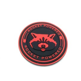 Rocket Powered Guardians Of The Galaxy Cosplay Airsoft Paintball PVC Morale Team Patch (Red)