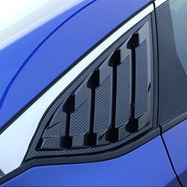 2X Sport Style Carbon Fiber Print Quarter Window Scoops Louvers for Honda Accord Sedan 2018 2019 2020 2021 2022