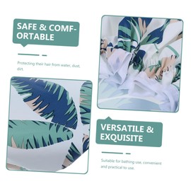 Ipetboom 2pcs Elastic Shower Cap for Women Queen Reusable Decorative Comfortable for Long Hair Bathing Hair Conditioning