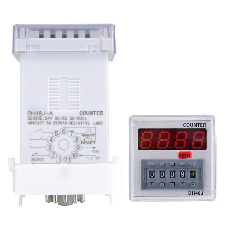 Electronic Meter Relay, DH48J-A Digital Counter Relay LED Display Terminal