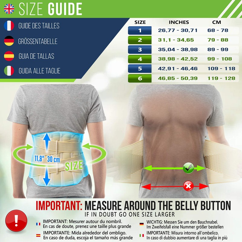 aHeal Back Support Belt & Back Brace for Men and