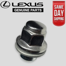 Lexus 12 - 16 LEXUS RX450H CHROME ALLOY WHEEL LUG NUT WITH WASHER QTY 1 OEM NEW