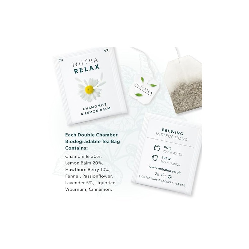 Nutra Tea Nutrarelax Dormir Ansiedad Calmante Aliviar Estrés Una Buena