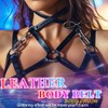 Nicute Leather Body Harness Black Punk Chest Belt Rave Accessories