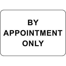 by Appointment Only Vinyl Label Decal Sticker 7 Inches X 5 Inches