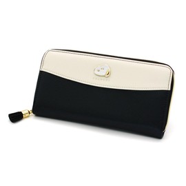 Klux Snoopy Wallet, For Girls, Long Wallet, Plate, Black, Long Wallet, Black