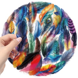 The feather stickers, 50 pieces, cute decoration for car, laptop, skateboard, bicycle, moped, motorcycle, bicycle computer, suitable for adults, children, transparent feather sticker set