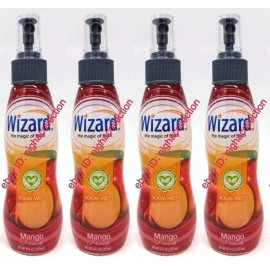 WIZARD LOT 4 X Scented Air Freshener Spray MANGO PEACH Room Mist MAGIC OF FRESH 8 oz Ea