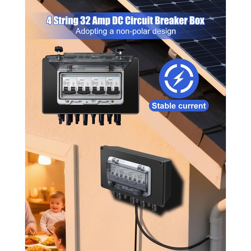Solar Panel Disconnect Switch 4 String 32 Amp DC Circuit