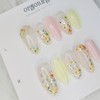 Flower Nail Flower Fresh Flowers Handmade Nail Tips - Short