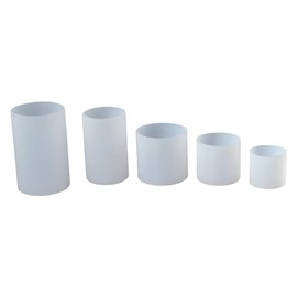 HomeSoGood 5Pcs Cylinder Candle Molds,Pillar Casting Silicone Molds,4in 3.5in 2.5in 2in 1.5in Molds for Making Candles Soaps