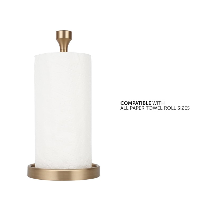 Ivilon Countertop Paper Towel Holder - Modern Bell End Minimalist