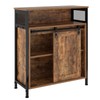 sogesfurniture Barn Door Storage Cabinet Living Room, Farmhouse Sliding Barn