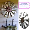 Evursua 24 Inch Modern Farmhouse Clock Large Metal Windmill Clock