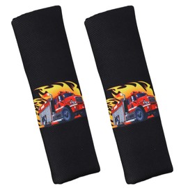 MHwan Seat Belt Pads, 2 Pcs Cool fire truck Seatbelt Covers Kids, Breathable and skin-friendly seat belt covers, wear-resistant and durable, Protect childrens shoulders and neck seatbelt pad