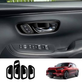 Honda New ZR-V RZ Series 2023 Compatible Inner Door Steering Wheel Cover Interior Door Bowl Cover Door Knob Cover Dress-Up Interior Parts Car Specific Accessories Interior Panel 4PCS Piano Black
