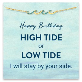 STORYJEWELLERY Birthday Gifts For Women, Wave Bracelet, Gifts for Women Birthday Unique, 50th, 40th, 60th, 70th, 30th Birthday Gift Ideas for Friend Sister Coworker Daughter, Womens Birthday Gifts