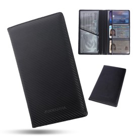 MIKKUPPA Car Registration and Insurance Holder - Car Card Holder with Magnetic Shut, Glove Box Organizer for Documents, Cards, License (Black)