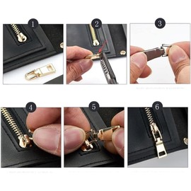 Zipper Pull Replacement Kit, Pull Replacement Repair, Zipper Slider Tab for Luggage Backpack Jacket Suitcase Coat Sewing Notions and Supplies (Gun Color)
