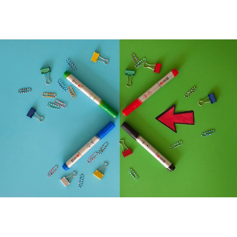 memobe Board Marker Pack of 4, Line Width 2-3 mm,