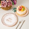 Crisky 60 Fabulous Disposable Plates for Women 60th Birthday Decorations