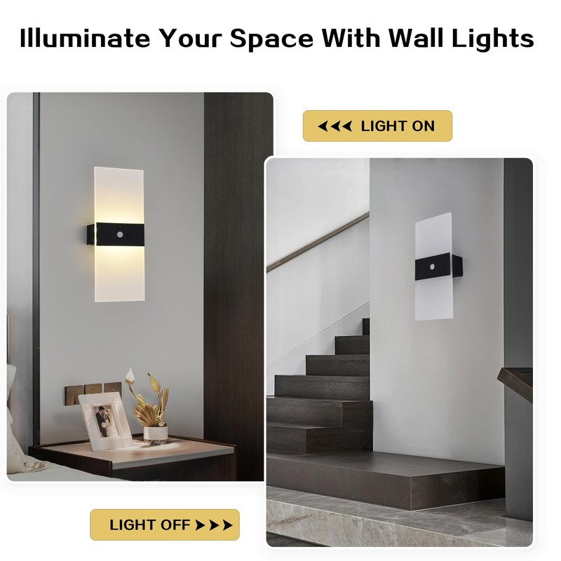 Rechargeable Wall Sconces Set of 2,Magnetic Wireless Led Wall Lamp,