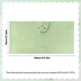 saerryor Green Dino Hooded Towel for Kids 0-4 Y, 55 x 27 in