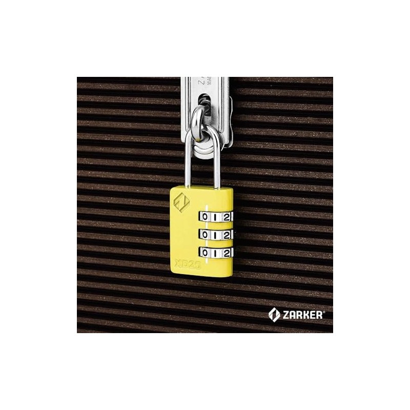 ZARKER XD25-Y Zarker 3-Digit Dial Type Padlock, Safe Security Goods,